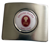 Devanet golf buckle with ball marker for Pryors Hayes Golf Club
